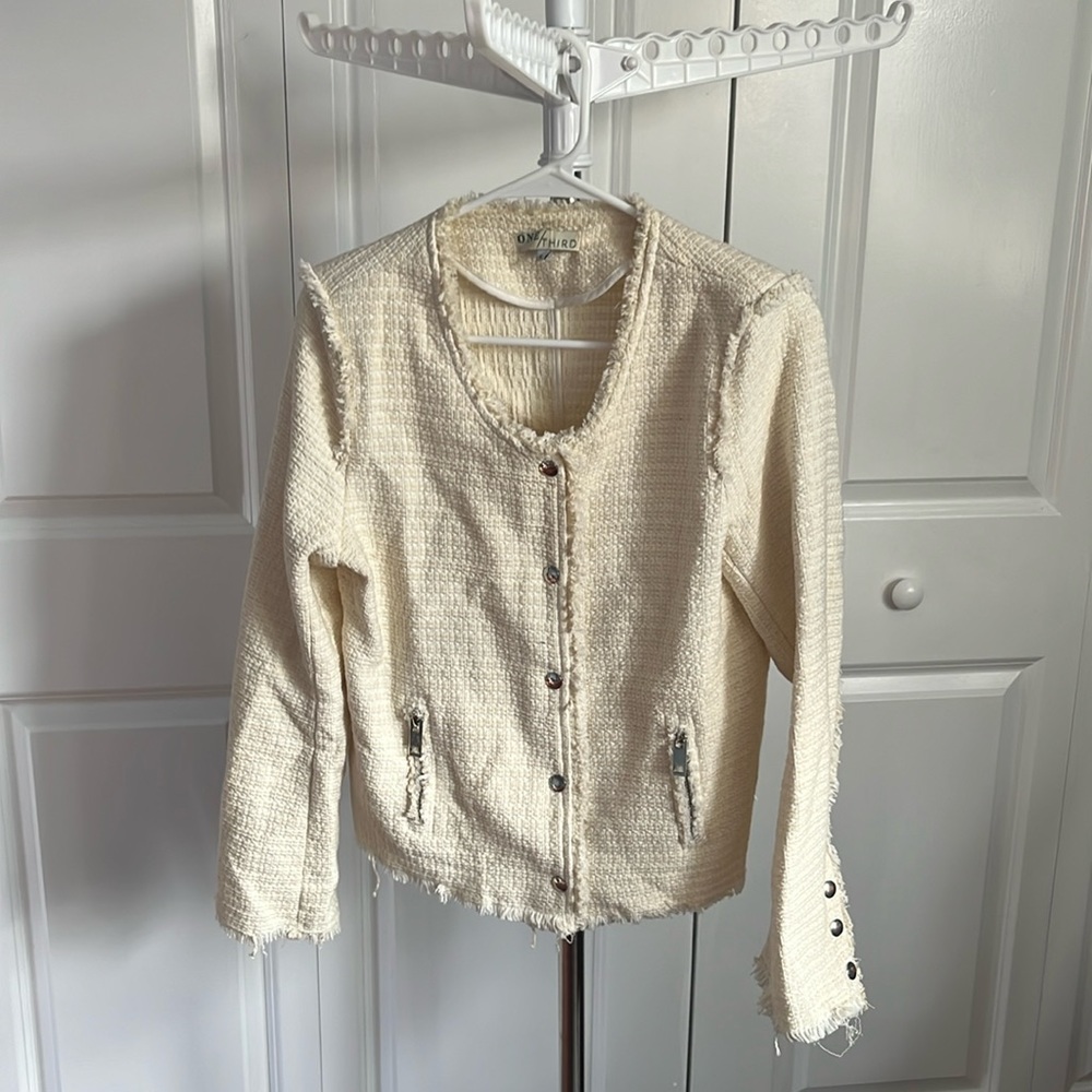 One/third cream jacket size large